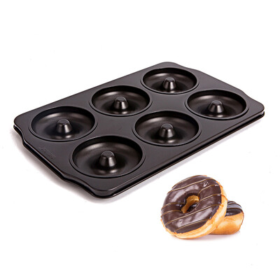 

Jingdong Supermarket Cooking Chef CHEF MADE Baking Mold 6 Even Cups Donuts Non-sticky Cookies Cookies Cookies Molds Large Applicable Oven Black WK9038