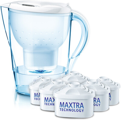 

BRITA filter water purifier home filter water bottle Karelian Marella Golden Series 35L white a pot of six-core equipment
