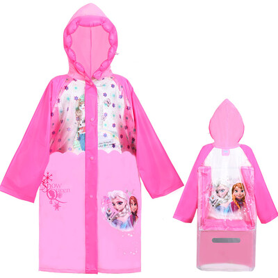 

Disney Disney children raincoats boys&girls pants with books bag thickening cartoon pupils raincoats 1013 snow&ice powder XL