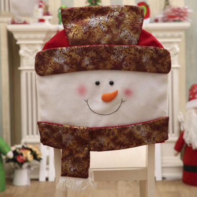 

Christmas Decorations Santa Claus Snowman Chair Covers Dinner Decor Party