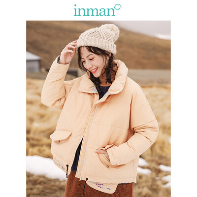 

INMAN 2018 winter new girl style art print warm loose short down female 1883122174 milk color