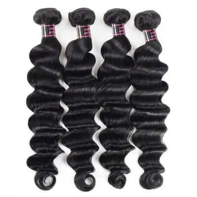 

Brazilian Virgin Human Hair Weave Loose Deep Hair 4pcs Bundles Virgin Cheap Extensions
