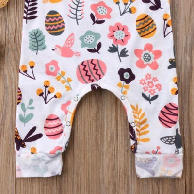 

Toddler Infant Kids Baby Girl Romper Jumpsuit Bodysuit Outfits Easter Egg Bunny