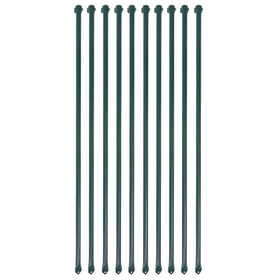 

Garden Posts 10 pcs 1 m Metal Green