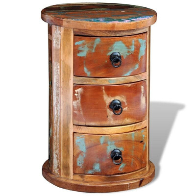 

Reclaimed Cabinet with 3 Drawers Solid Wood
