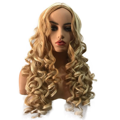 

StrongBeauty Long Wavy Brown Blonde Color Mixed Synthetic Women Wigs Cosplay Wigs