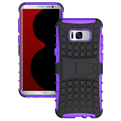 

Fivice Samsung S8 Plus Case TPU anti-fall tire pattern back clip bracket phone case