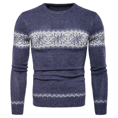 

AOWOFS European code new mens round neck pullover Slim sweater foreign trade spot knit bottoming shirt YM006