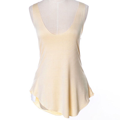 

Womens Sexy V-neck Modal Black Vest Top Low cut Sleeveless blouses