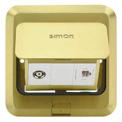 

Simon SIMON ground plug-in floor socket pop-up TV plus telephone socket metal copper color TD120F21