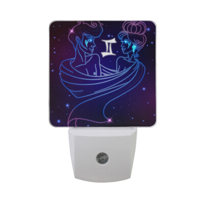 

ALAZA Constellation LED Night Light With Smart Dusk To Dawn SensorGold Circle With Zodiac Signs Plug In Night Light