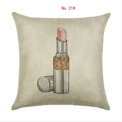

Cushion cover 45cm45cm Womens shoes&cosmetics linencotton pillow case sofa cushion case square decorative pillow cover