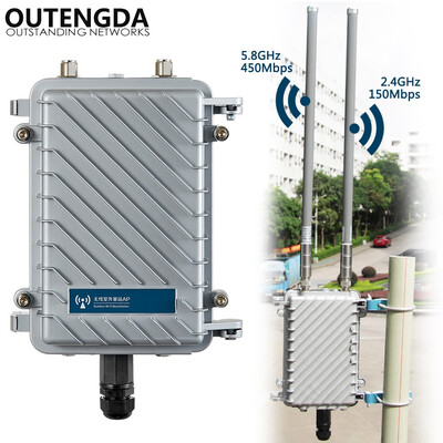 

600Mbps Dual Band 24G&58G Outdoor CPE AP Router WiFi Signal Hotspot Amplifier Repeater Long Range Wireless PoE Access Point