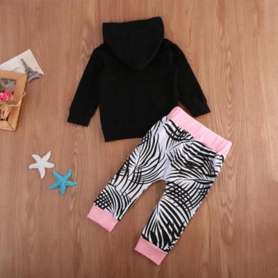

Newborn 6 12 18 24 Months Hooded TopsPants Set Baby Boy Girl Outfits Clothing