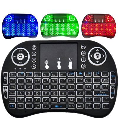 

24GHz Wireless QWERTY Keyboard with Touchpad Mouse - ENGLISH BLACK Ultra sensitive touchpad design Backlit function
