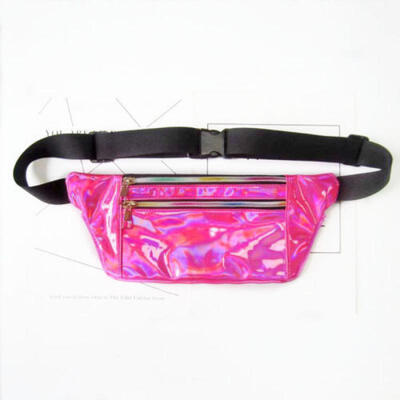 

Bum Bag Fanny Pack Travel Waist Festival Money Belt Leather Pouch Shiny Wallet
