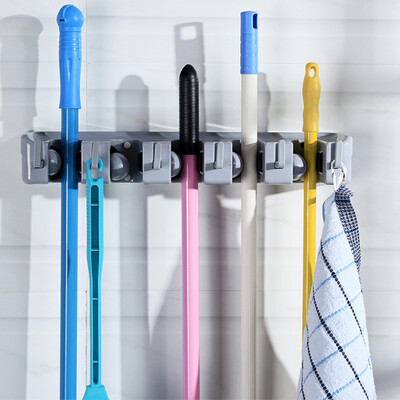 

Ou Runzhe mop hanging wall multi-purpose mop to enlarge the number of shelves gray