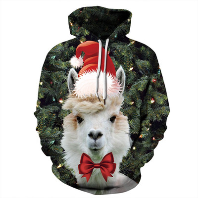 

New Christmas 3D Printed Hoodies For Both Men&Women Globle Hot Sale Mens 3D Print Pullover Womens Sweater Without Suede Inside QYDM-466