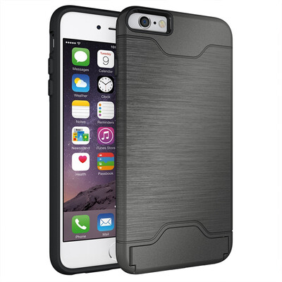 

Fivice iPhone 6 Plus6S plus Case TPU all-inclusive anti-drop brushed card with bracket mobile phone case
