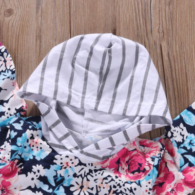 

Infant Baby Girls Outfits Hooded Coat T-shirt Tops Pants Playsiut 2pcs Set Cute