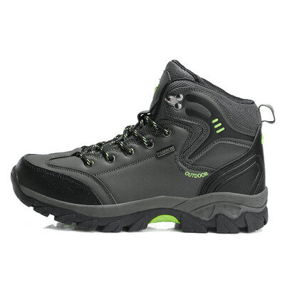 

Outdoor hiking shoes for men&women waterproof non-slip wear high-top lace walking shoes