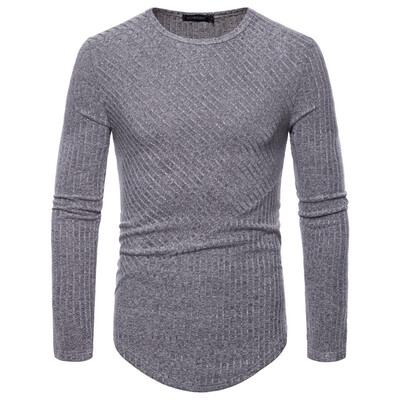 

AOWOFS large size mens long-sleeved knit shirt YT009