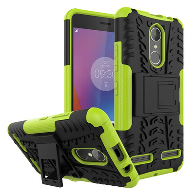 

Fivice Lenovo K6K6 Power Case TPU anti-fall tire pattern back clip bracket phone case
