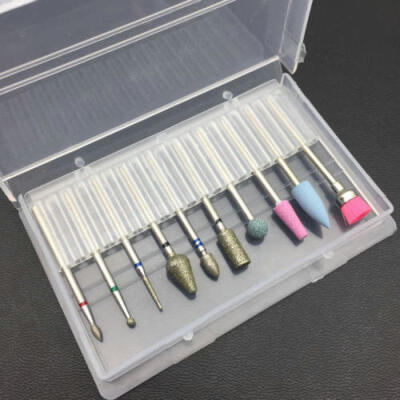 

10pcs Nail Art Grinding Drill Bits Electric Manicure Machine Diamond Bullet Bit