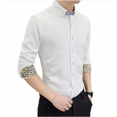 

2018 Autumn New Mens Shirt brand luxury mens casual long-sleeved short-sleeved dress shirt lapel floral shirt mens clothing