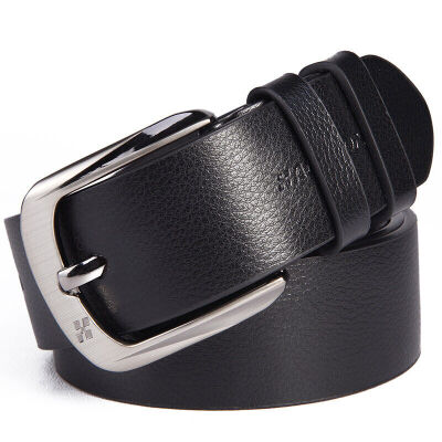 

Haughton (HAUTTON) men's leather belt Korean fashion trend simple leisure needle buckle tidal belt ZK063 coffee color