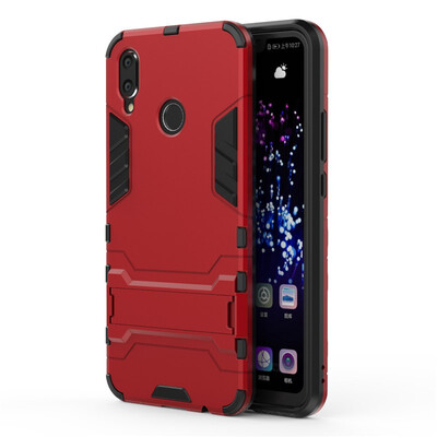 

Fecoprior TPU PC Case For Huawei P Smart Plus Back Cover Stand Armor Shield Celulars Fundas Coque