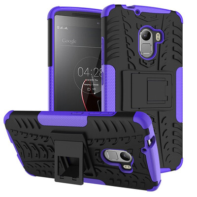 

Fivice Lenovo A7010X3 lite Case TPU anti-fall tire pattern back clip bracket phone case