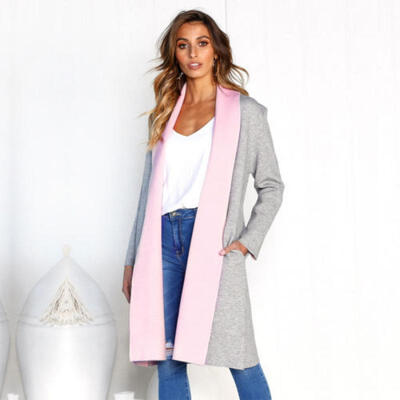 

Plus Size Womens Lapel Jumper Loose Cardigans Ladies Duster Trench Coat Jacket
