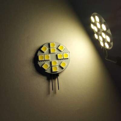 

10PCS G4 4W LED Bi-Pin Lights 12LEDs SMD5050 340-400LM DC12V