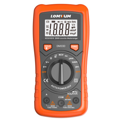 

Long Yun LOMVUM upgrade intelligent anti-burning multimeter automatic multi-function high-precision backlight digital display electric universal table small DM33D standard version