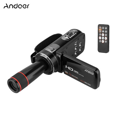

Andoer HDV-Z8 PLUS 1080P 30fps FHD 24MP Digital Video Camcorder Vlogging Camera with 12X Telephoto Lens 3inch Touch Screen 16X Dig
