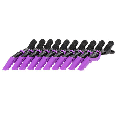 

Hair Sectioning Grip Clips Croc Hairdressing Cutting Clamps Hair Grip Clips Salon Styling 10Pcs Purple