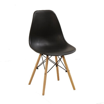 

Restaurant used plastic dining room chair with wood legs