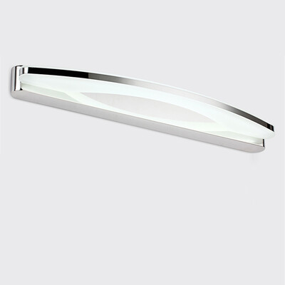 

Brightness 12W Modern Design Led Wall Lights 54CM Stainless Steel And Acrylic Bedroom Hotel Rooms Bathroom Mirror Lights 85-265V