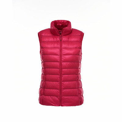 

2018New Autumn Women White Duck Down Vest Ultra Light Down Vest Jacket Winter Slim Sleeveless Coat