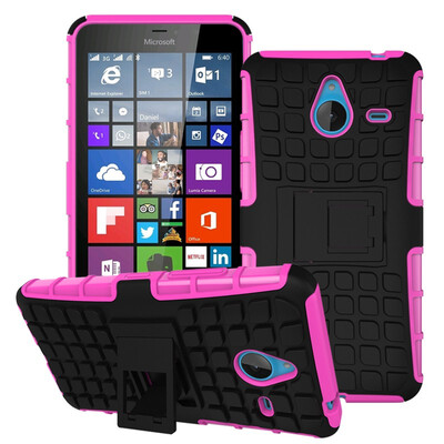 

Fivice Nokia Lumia 640 Case TPU anti-fall tire pattern back clip bracket phone case