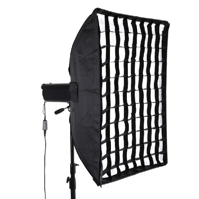 

New Softbox Diffuser with Honeycomb Grid & Bowens Bracket Holder for Speedlite Flash Light 60 90cm 24" 35