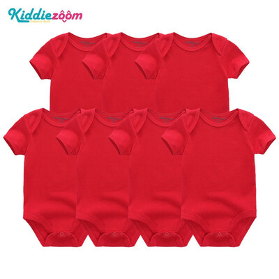 

7PCSLot Print Cartoon Baby Girls Clothes Bodysuits Clothing Sets Baby Boy Clothes Cotton Newborn Rompers Short Sleeve Babywear