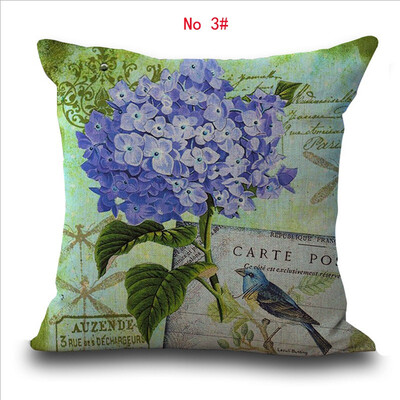 

45cm45cm Retro flower pattern linencotton pillow case sofa throw cushion cover decorative pillow cover