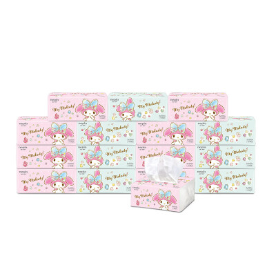 

Nepia (Nepia) pumping paper cartoon series melody cute Melody 2 layer 200 pumping * 16 package Zhengxiang sales (new and old packaging random release