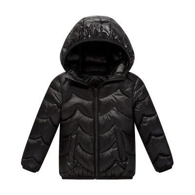 

2018 Winter outwear Girls Waves Quilted Lightweight Jacket for Boys Colors Hooded toddler Autumn Cotton Padded Coats 3 4 5 6 years