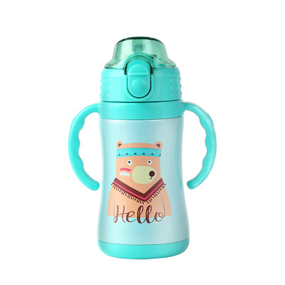 

Five small trucks Five trucks mugs childrens drinking cups with straw handles lanyard dual-use mica green