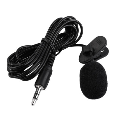 

External 3.5mm Clip-on Lapel Lavalier Microphone For Smart Phone PC Laptop
