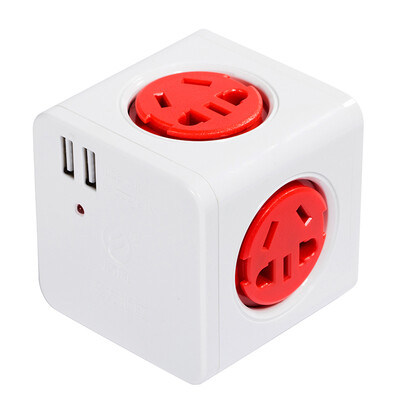 

Breeze kyfen QF-M11C smart cube socket with USB plug-in wireless power conversion plug converter red mine