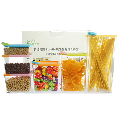 

Betas BestHA magic stacked refrigerator cans sealed cans storage box six-piece storage tank RLS6-2